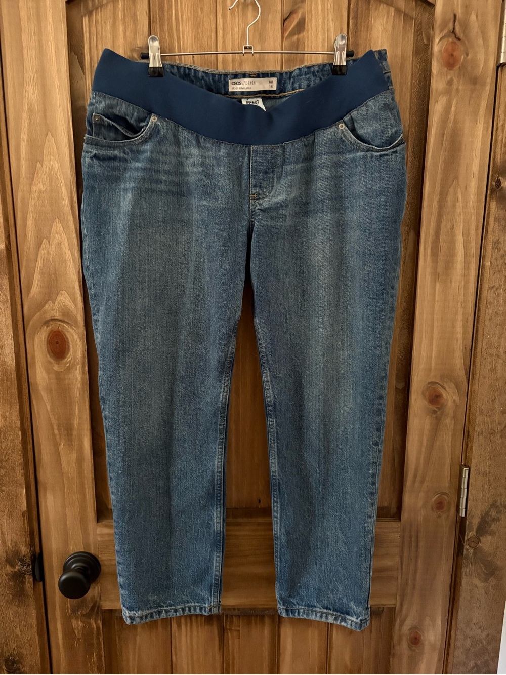 ASOS DESIGN RENO Maternity Cropped Jeans Size 10 Lower Rise - Picture 4 of 10